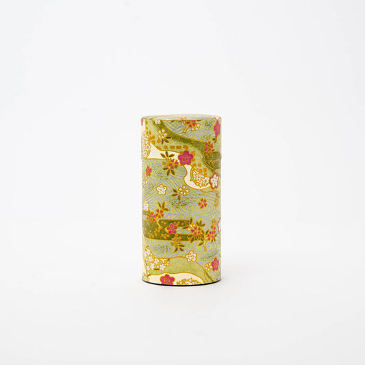 U PLUS INC Tea & Tea Sets GREEN Japanese Traditional Washi Tea Canister – 5 Pattern 200g
