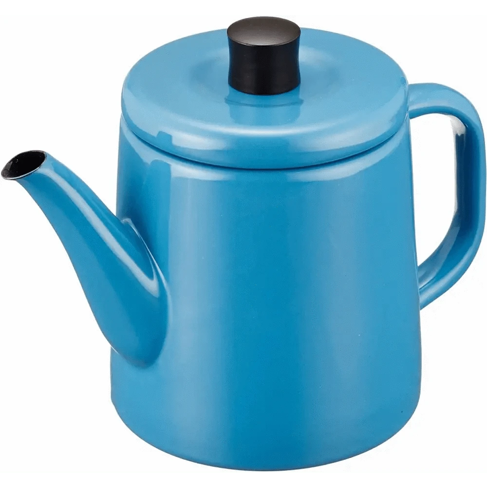 YAGIHASHI CO.,LTD Kitchen & Dining Pot 1.5L Empty Noda Enamel IH-compatible Kettle Kettle Pot PTR-1.5KBL 1.5 L Blue Noda Horo Enamel Kettle