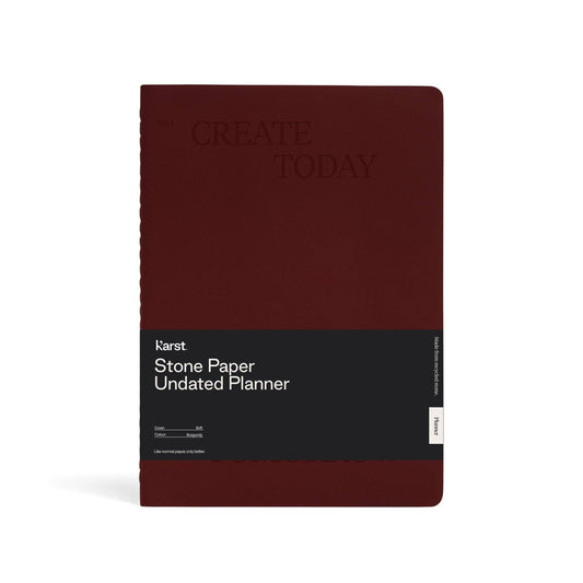 Ameico Burgundy Karst - B5 Softcover Undated Planner
