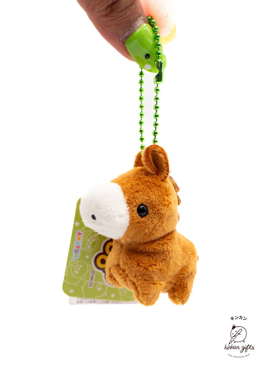 Amuse,Inc. Keychains Horse Keychain Plush - Puchimaru
