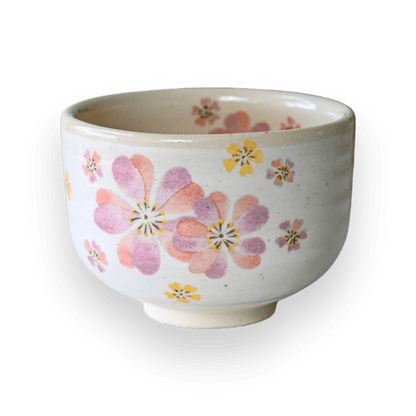 Aprikalife Japanese Pink Sakura Ceramic Matcha Bowl