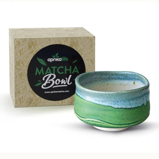 Aprikalife Tea & Tea Sets Handmade Japanese Sea Matcha Tea Bowl