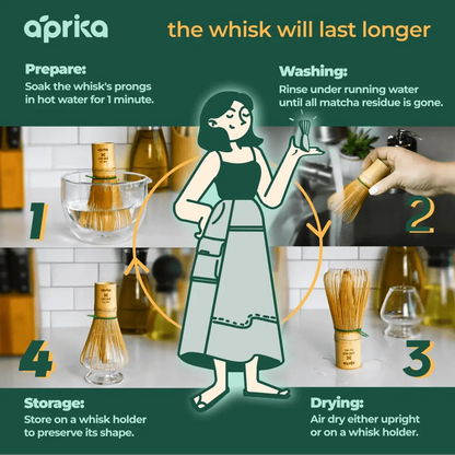 Aprikalife Tea & Tea Sets Matcha Green Tea Whisk (100 Prongs)