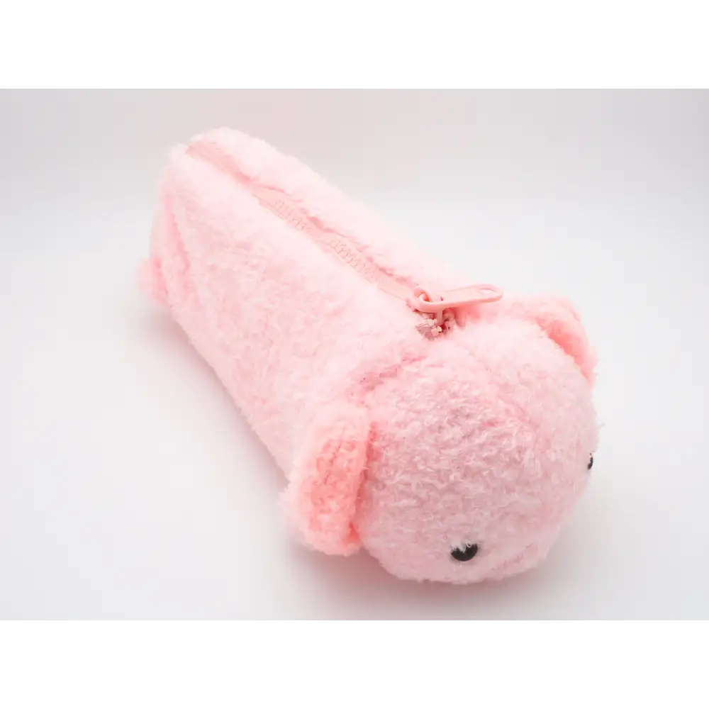 Axolotl Plush Pen Case Fluffy Fabric Pouch M - Light Pink