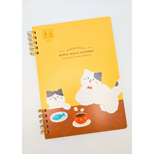 B6 Notebook - Watashi-biyori Series - Fluffy Cat - Notebooks & Notepads