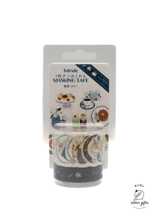 Bande Washi Tape Coffee Shop Lily bande Washi Tape Coffee Shop Masking Roll Sticker