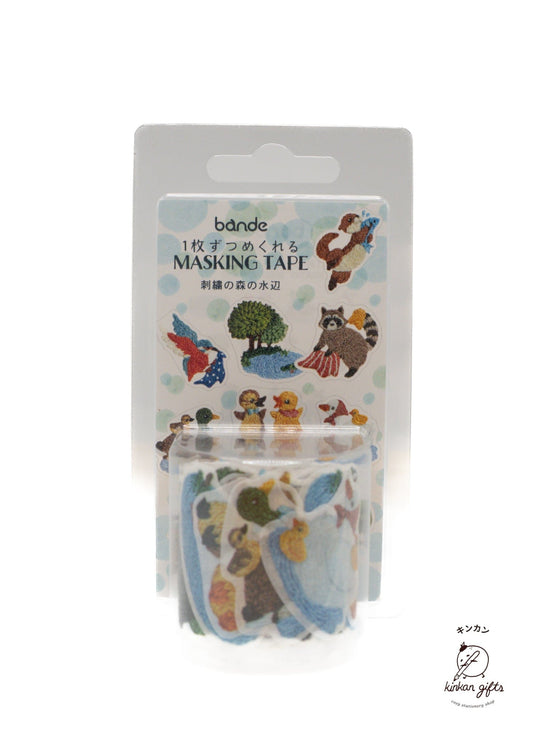 Bande Washi Tape Embroidered Forest Waterside bande Washi Tape Embroidery Forest Waterside Masking Roll Sticker