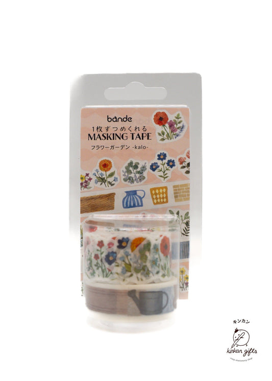 Bande Washi Tape Flower Garden Kalo bande Washi Tape Flower Garden Masking Roll Sticker