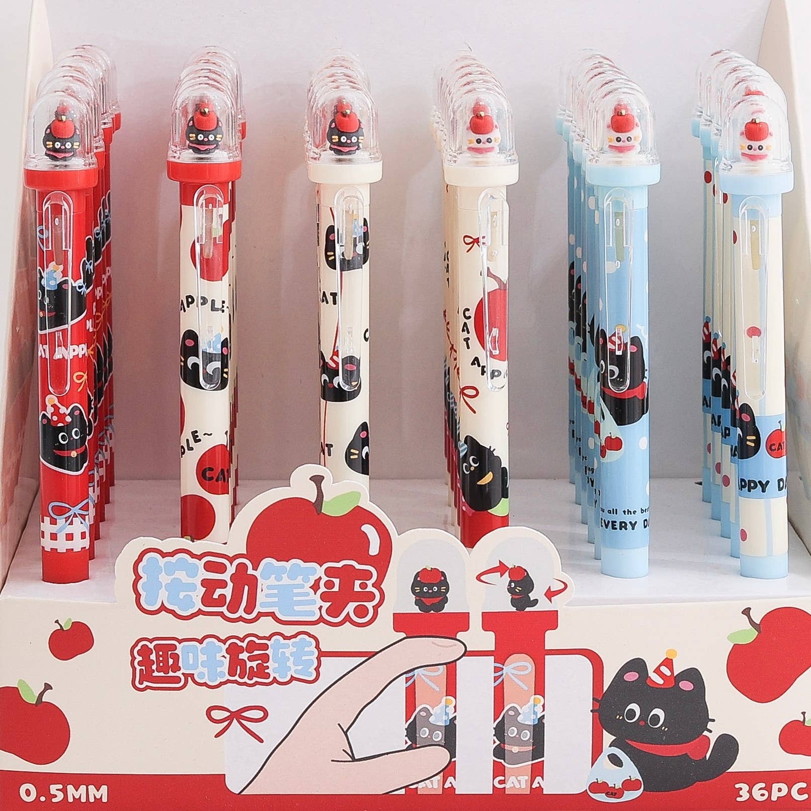 BCmini 22725 Apple Cat Retractable Gel Pen-36