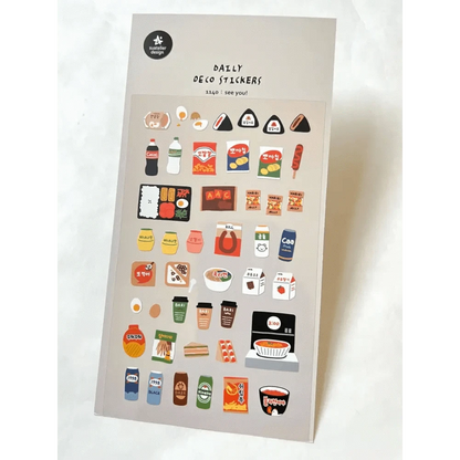 BCmini Decorative Stickers Korean Snack Time Stickers