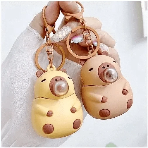 BCmini Keychains Capybara Bubble Gum Key Charm