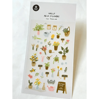 BCmini Sticker Sheet FLOWER CAFE STICKERS