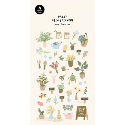 BCmini Sticker Sheet FLOWER CAFE STICKERS