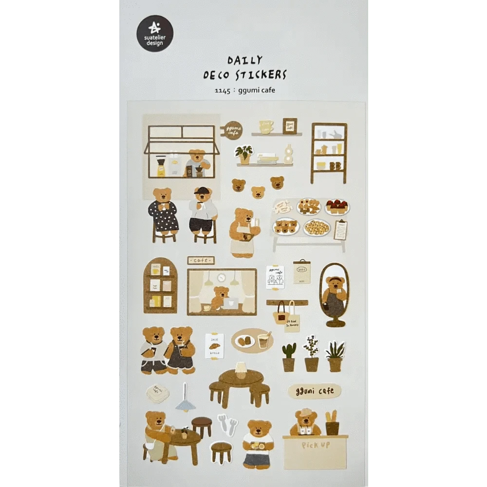 BCmini Sticker Sheet Ggumi Cafe Sticker Sheet - Suatelier Design