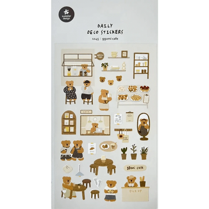 BCmini Sticker Sheet Ggumi Cafe Sticker Sheet - Suatelier Design
