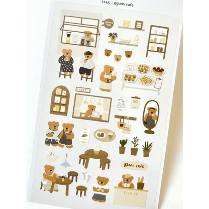 BCmini Sticker Sheet Ggumi Cafe Sticker Sheet - Suatelier Design