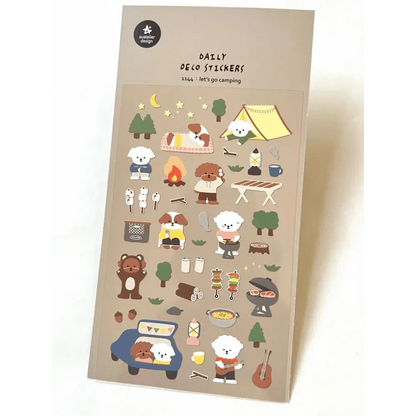 BCmini Sticker Sheet Let's Go Camping Stickers