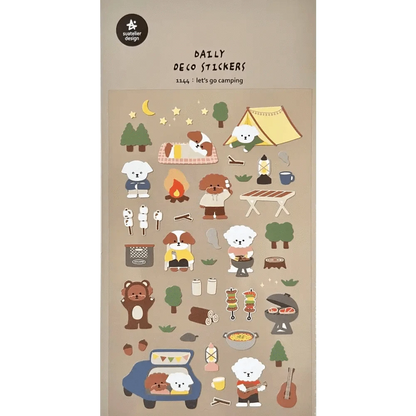 BCmini Sticker Sheet Let's Go Camping Stickers