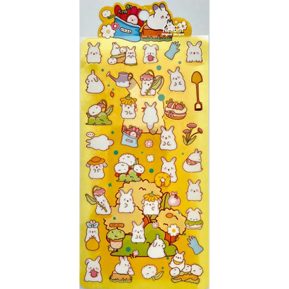 BCmini Sticker Sheet Nekoni - Bunny Garden Sticker Sheet