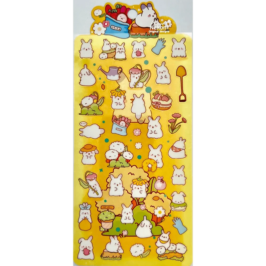 BCmini Sticker Sheet Nekoni - Bunny Garden Sticker Sheet