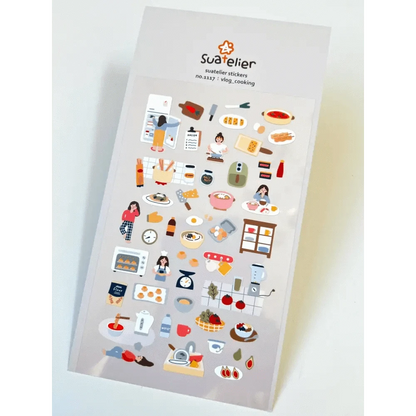 BCmini Sticker Sheet Vlog Cooking Sticker Sheet - Suatelier Design