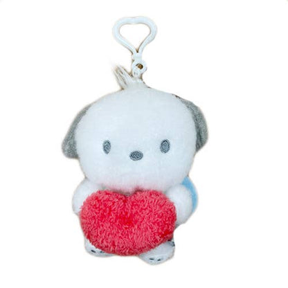 BCZShop Keychains Sanrio Fuzzy Heart Plush Keychain - Pochacco