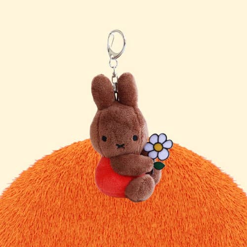 BCZShop MIFFY FLOWER MINI BACKPACK KEYCHAIN - BROWN