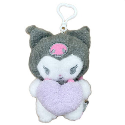 BCZShop SANRIO CURLY HEART ANGEL BACKPACK KEYCHAIN - KUROMI