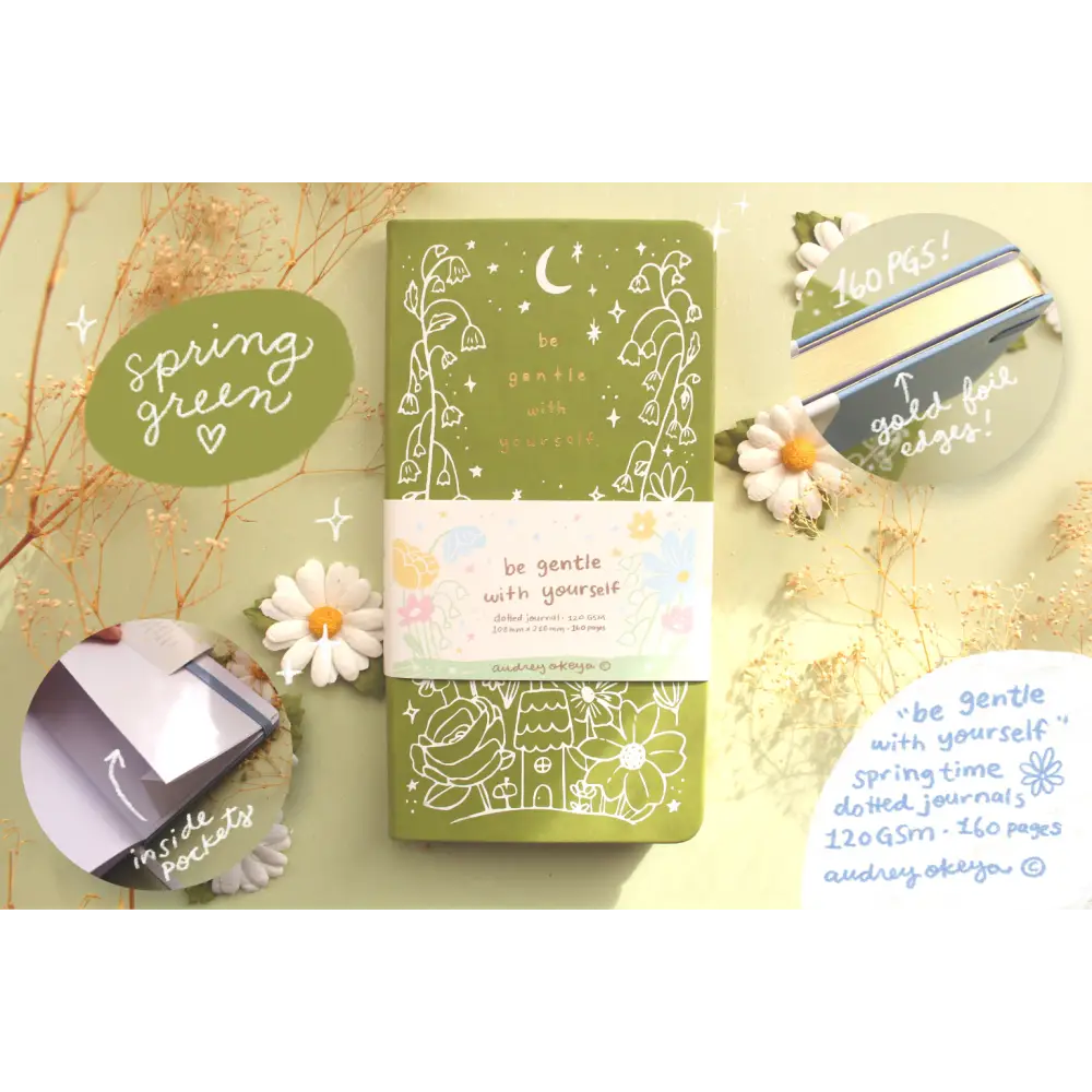 ’Be Gentle with Yourself’ Light Green Small Journal