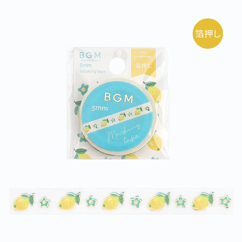 BGM INC. Lemons and Flowers BGM Washi Tape - 5mm