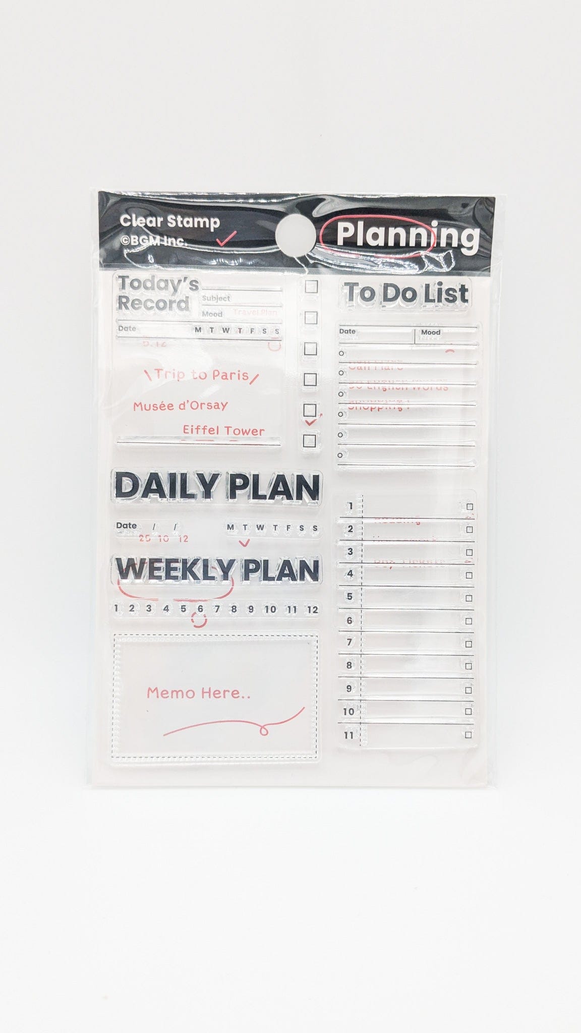 BGM INC. Stamps & Ink Pads Efficiency BGM Stamp Clear Stamp