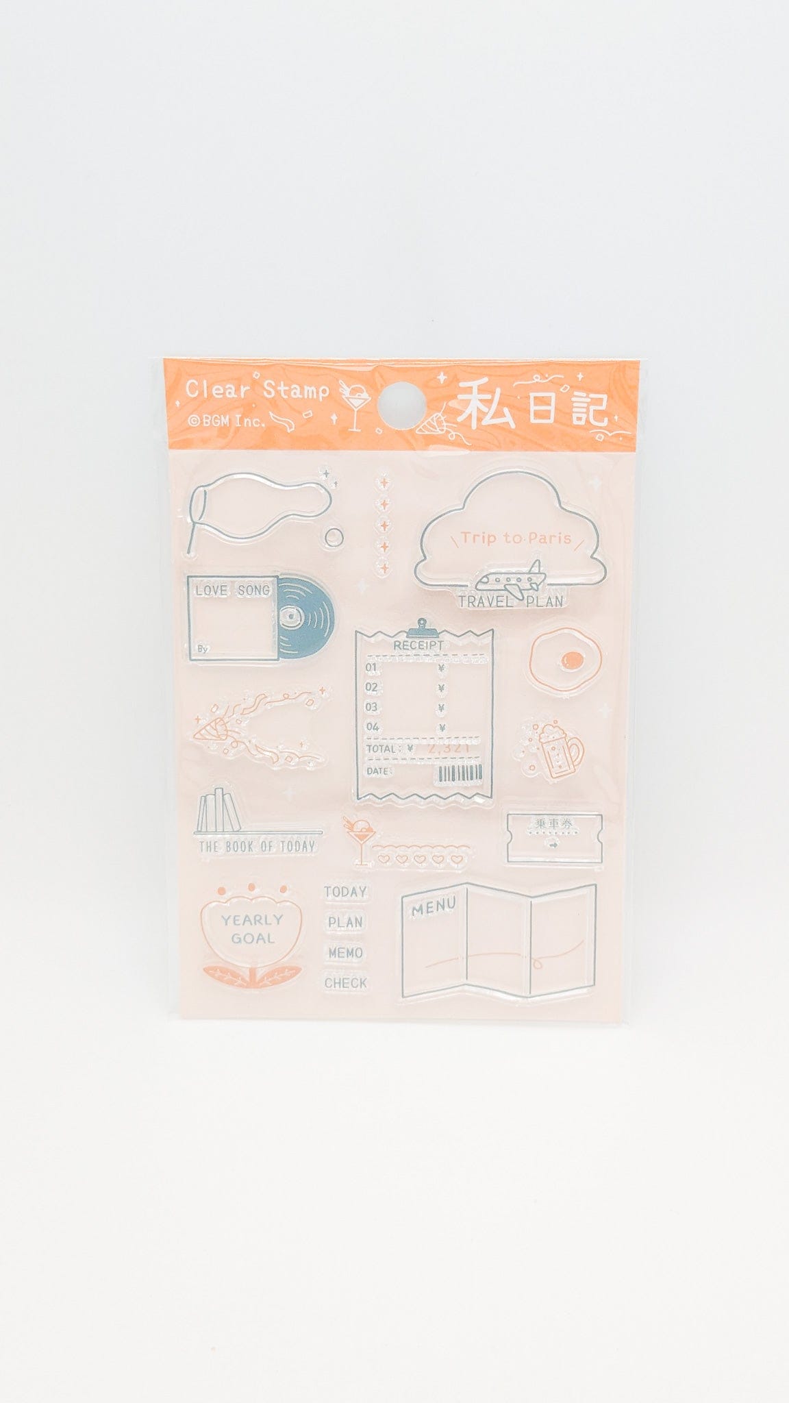 BGM INC. Stamps & Ink Pads My Diary BGM Stamp Clear Stamp