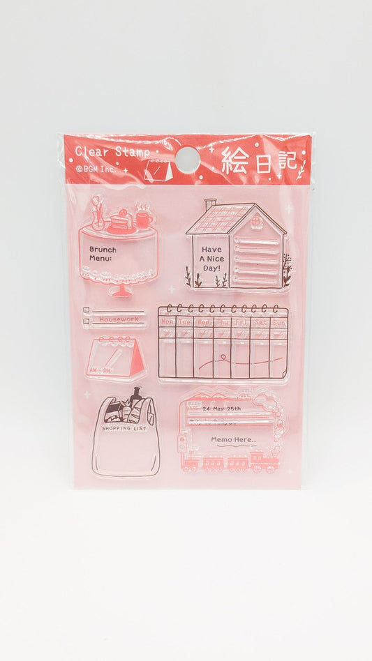 BGM INC. Stamps & Ink Pads Picture Diary BGM Stamp Clear Stamp