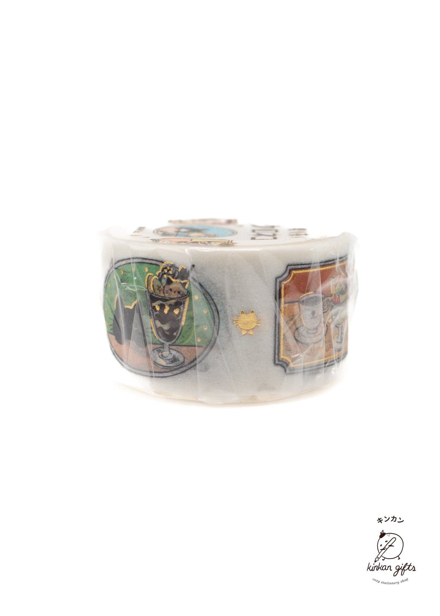BGM INC. Washi Tape BGM Washi Tape Black-cat Coffee Shop Cat