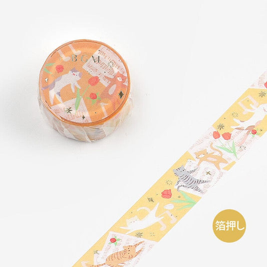 BGM INC. Washi Tape Cat Songs BGM Washi Tape - Cats