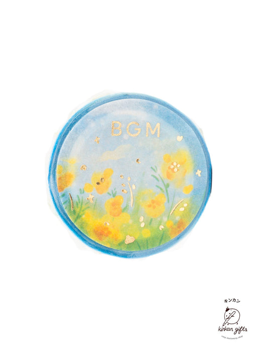 BGM INC. Washi Tape Yellow Flower Field BGM LIFE Washi Tape - Flower Garden