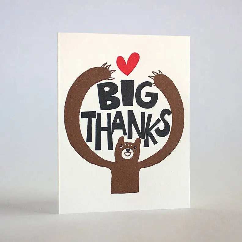 Big Thanks Bear Card