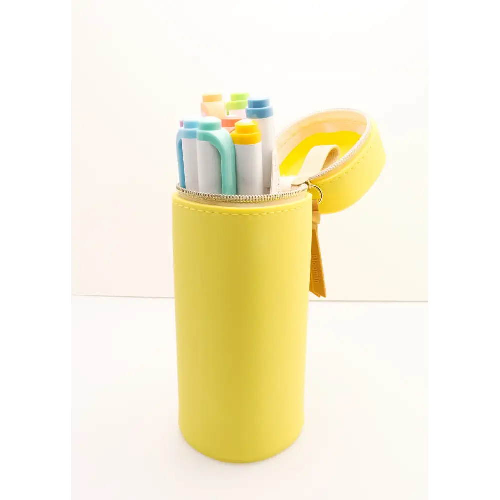 Bloomin Standing Silicone Pen Case - Yellow - pen & pencil cases