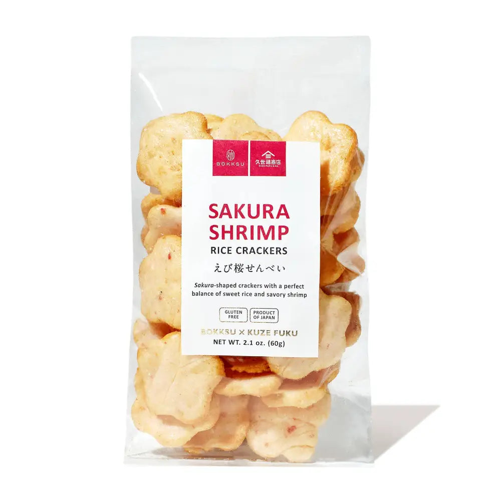 Bokksu Bokksu x Kuze Fuku Sakura Shrimp Rice Crackers