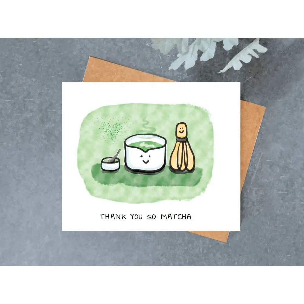 Brightspot Design Greeting Cards Thank You So Matcha Card