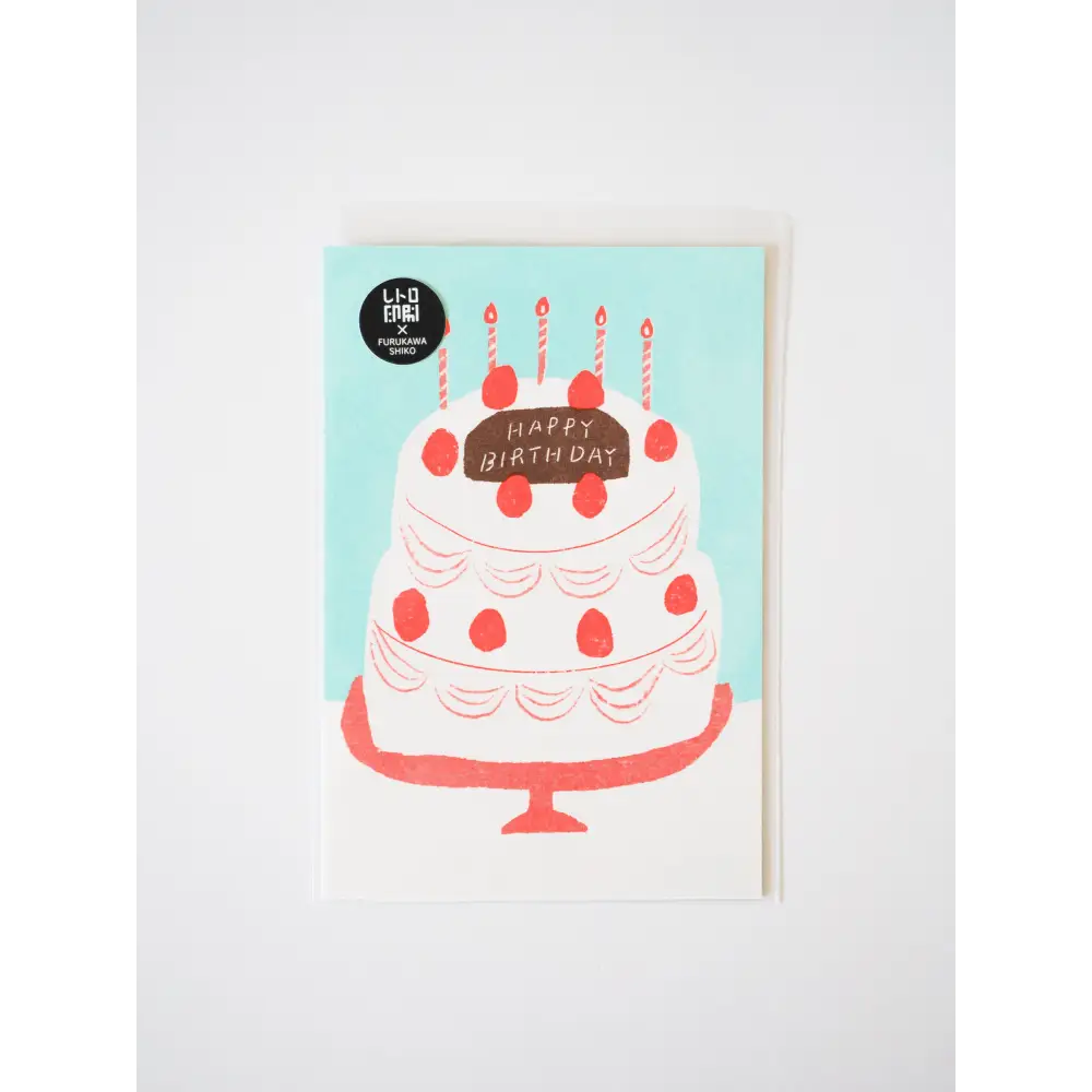 FURUKAWASHIKO Cake Retro Printed Postcard