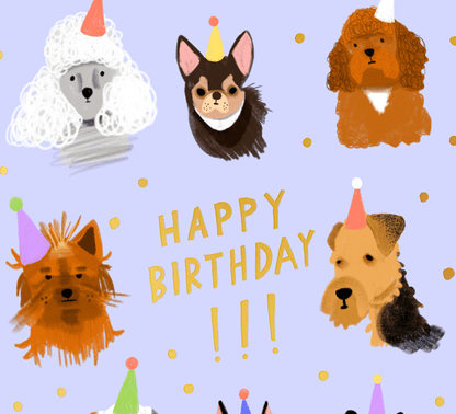 Carolyn Suzuki CANINE CREW - Birthday Card