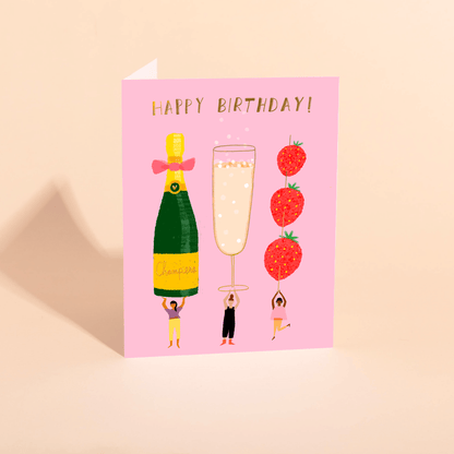 Carolyn Suzuki CHAMPAGNE WISHES - Birthday Card