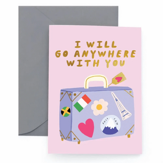 Carolyn Suzuki Greeting Cards ANYWHERE WITH YOU - Love Card