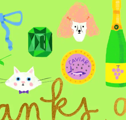 Carolyn Suzuki Greeting Cards FANCY PANTS - Everyday Greeting Card