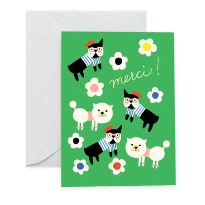 Carolyn Suzuki Greeting Cards MERCI BEAUCOUP - Thank You Card