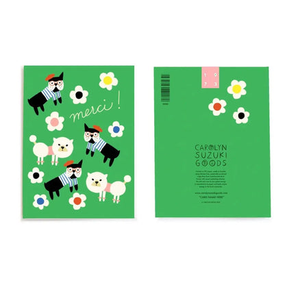 Carolyn Suzuki Greeting Cards MERCI BEAUCOUP - Thank You Card
