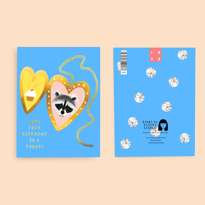 Carolyn Suzuki Greeting Cards RACCOON PAL - Birthday Card