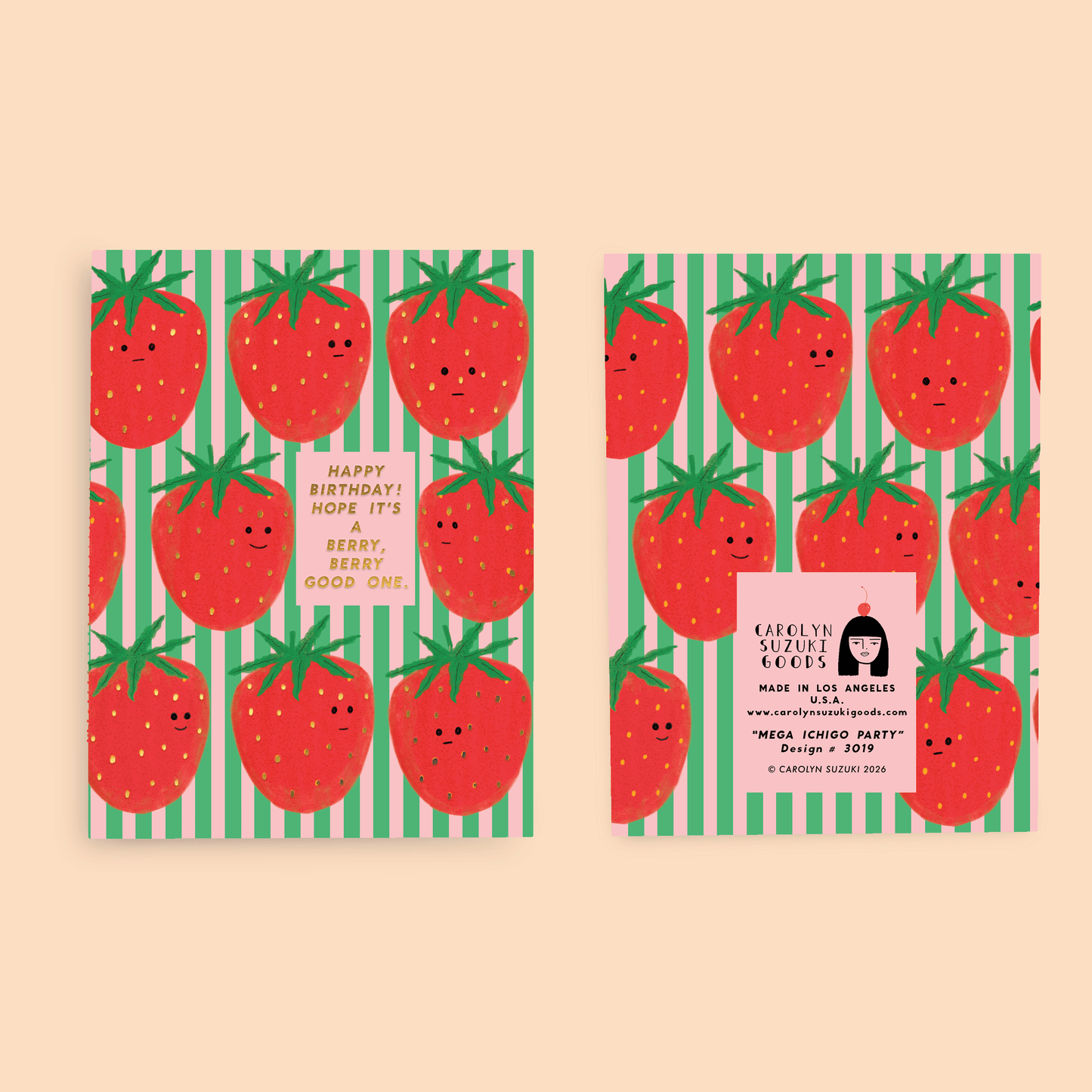 Carolyn Suzuki MEGA ICHIGO PARTY - Birthday Card
