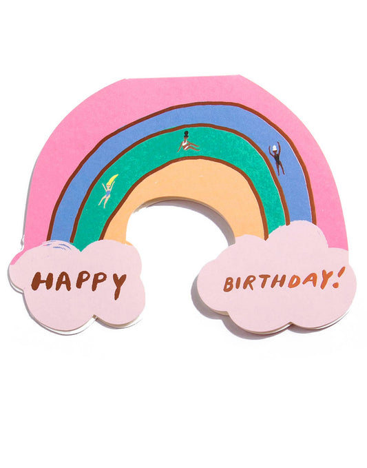 Carolyn Suzuki RAINBOW - Shaped Birthday Card
